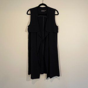 ASTR navy long trench-style vest